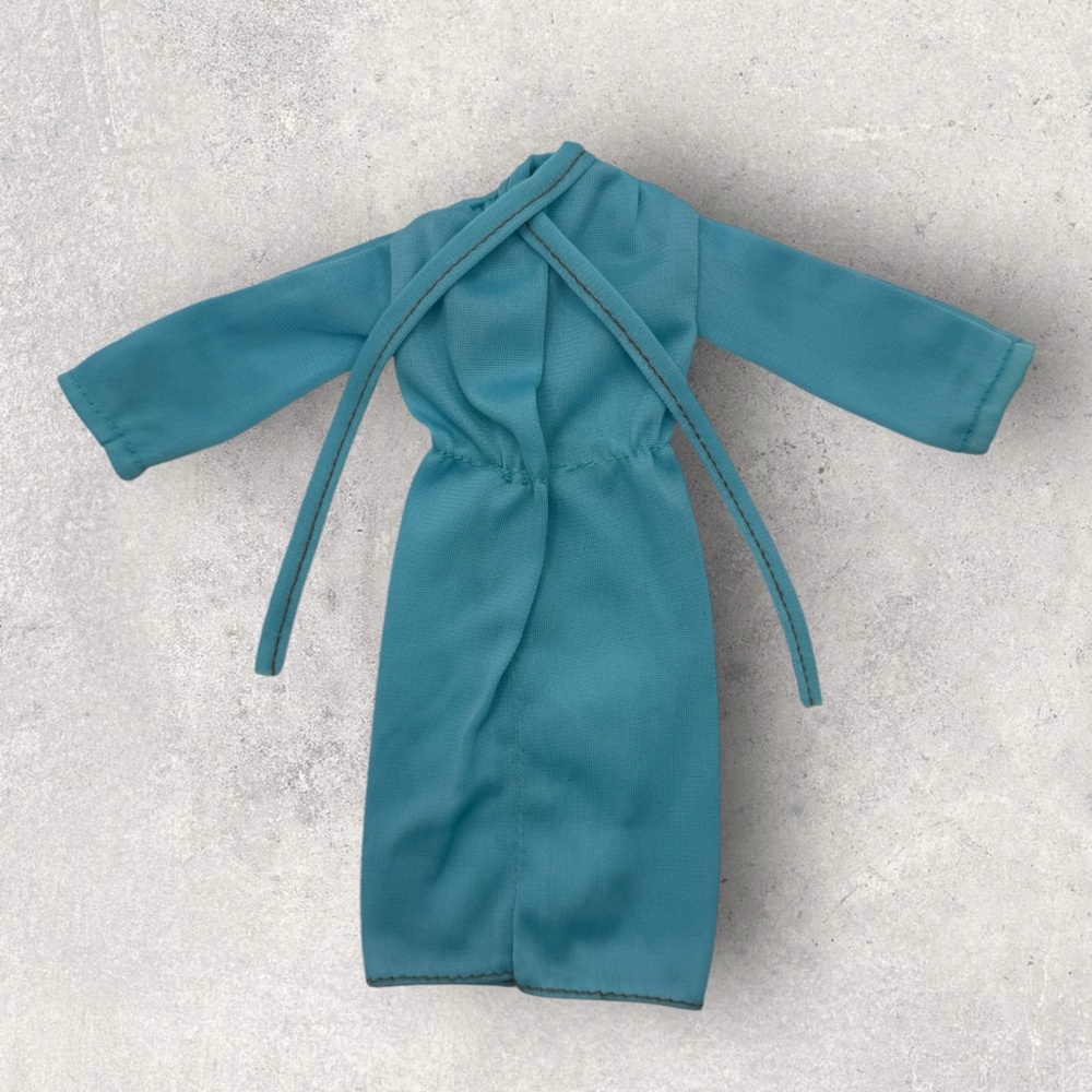 Vintage Barbie Best Buy Doll Dress 2556 Clothes Blue Career Tie Bow Tricot 1976 - Picture 3 of 6